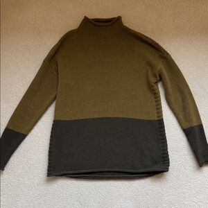 Tahari Two-Tone Mockneck Sweater